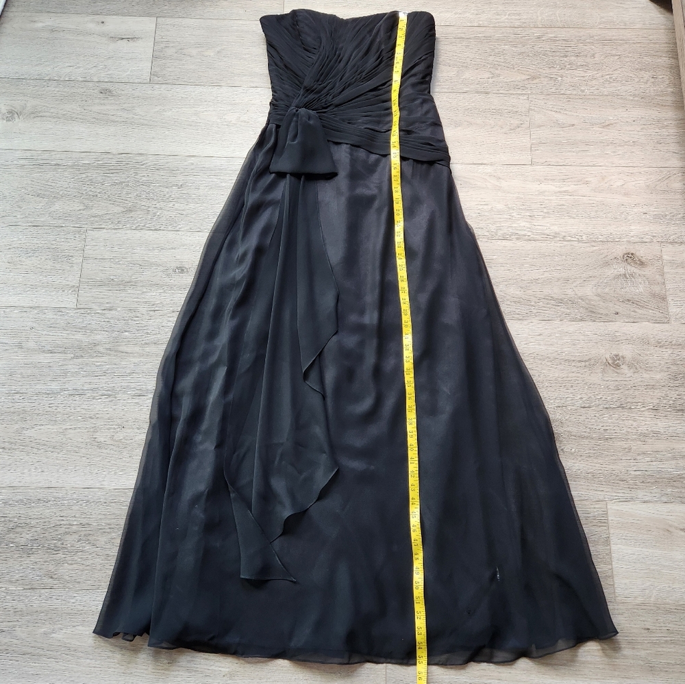 Belsoie Jasmine L1009 Black Dress Womens 12 Bridesmaid Strapless Gown - Picture 13 of 16